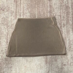 Ribbed Beige Bikini Coverup Skirt